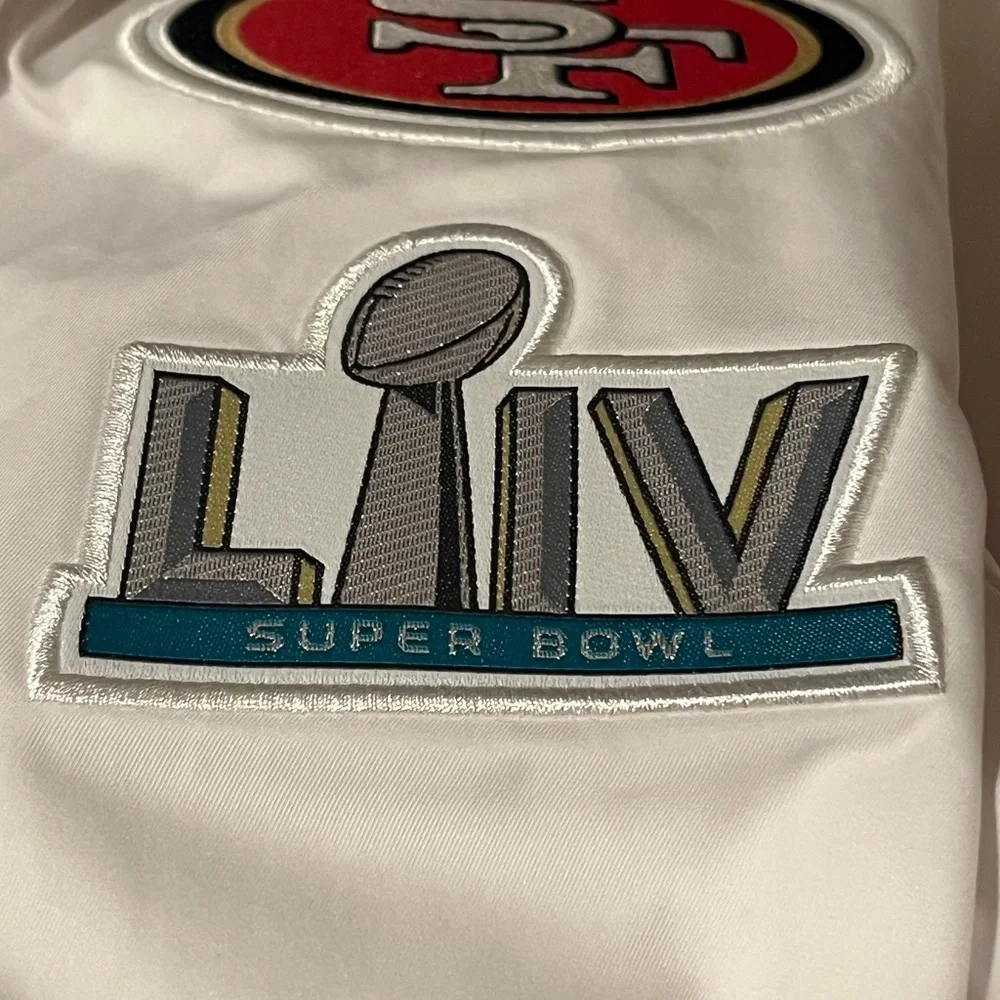 NFL 49ers Superbowl On field Apparel White Jacket 3XL